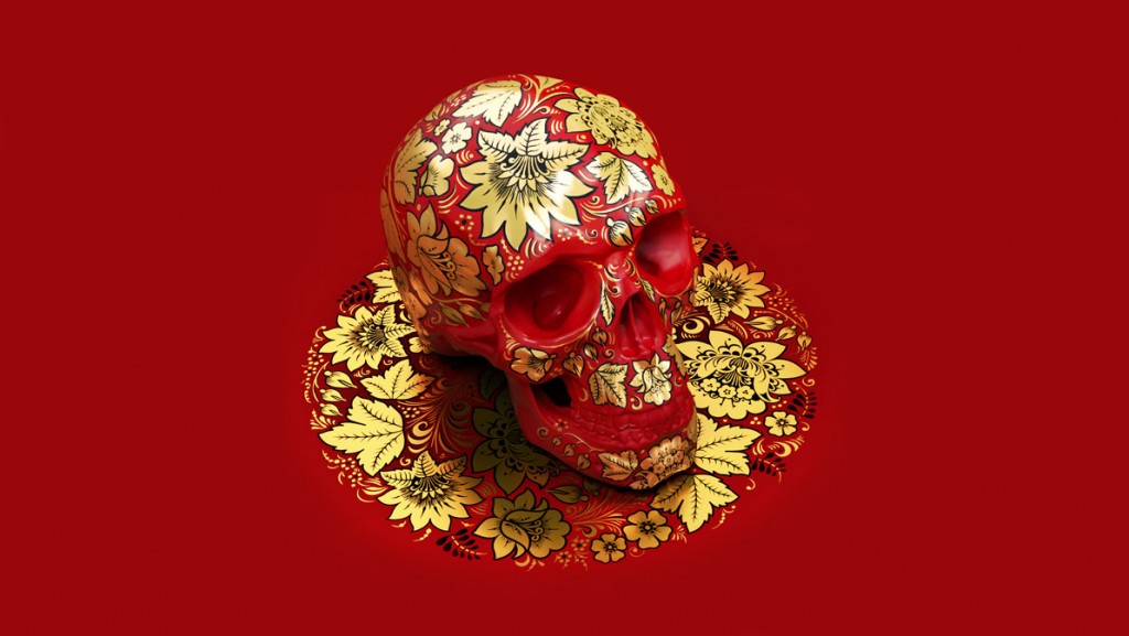 Sasha vinogradova, russian folk paintings, skulls