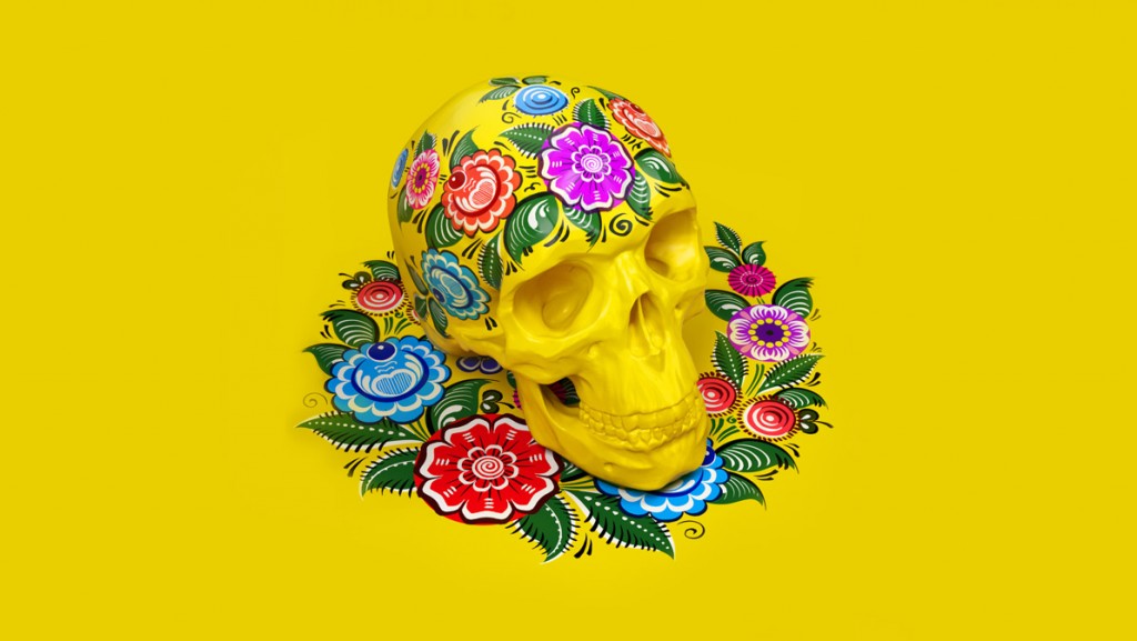 Sasha Vinogradova, folk art Russia on skulls