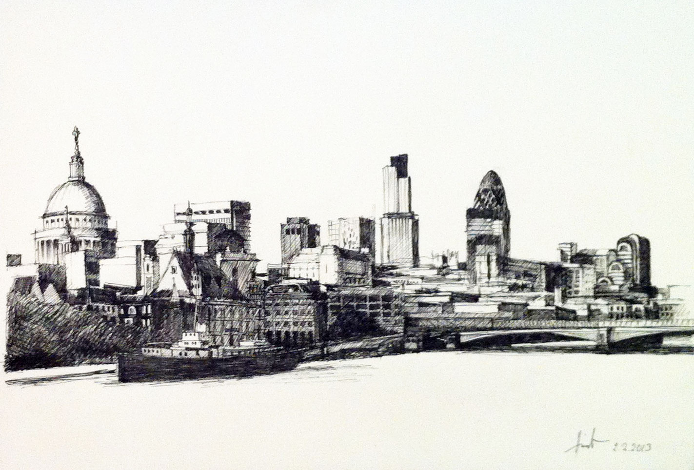 Lovely Artistic Representations of London’s Famous Skyline | Wanderarti