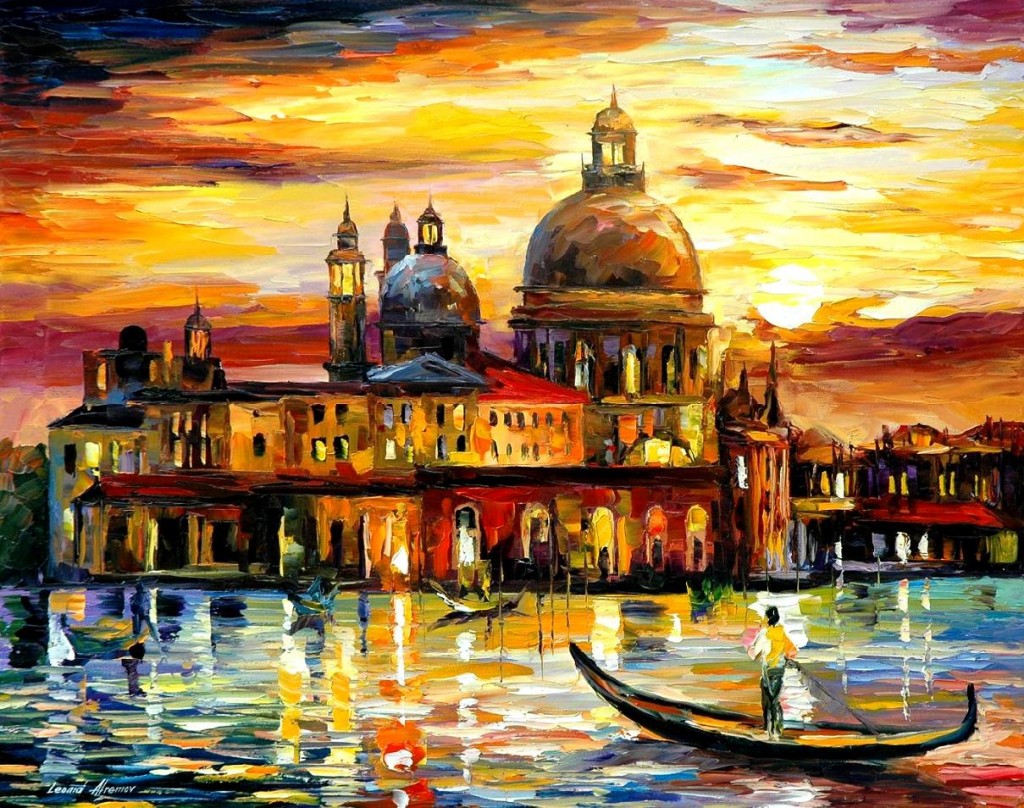 Paintings of Venice, Italy, travel art, Europe
