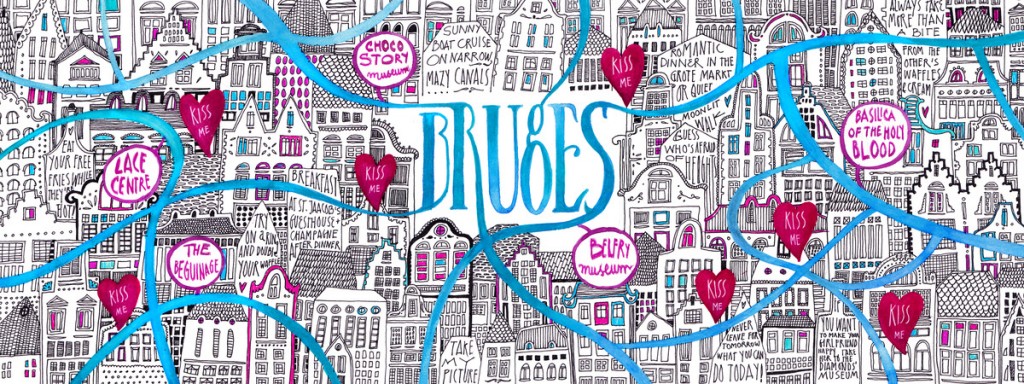 Illustrated Bruges, things to do in Bruges, guide to Belgium, travel Europe, maps