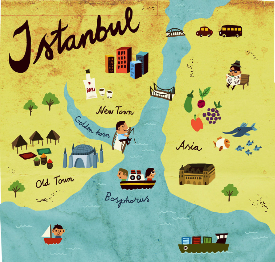 Illustrated Istanbul, guide to IStanbul, what to do, Europe, travel, maps