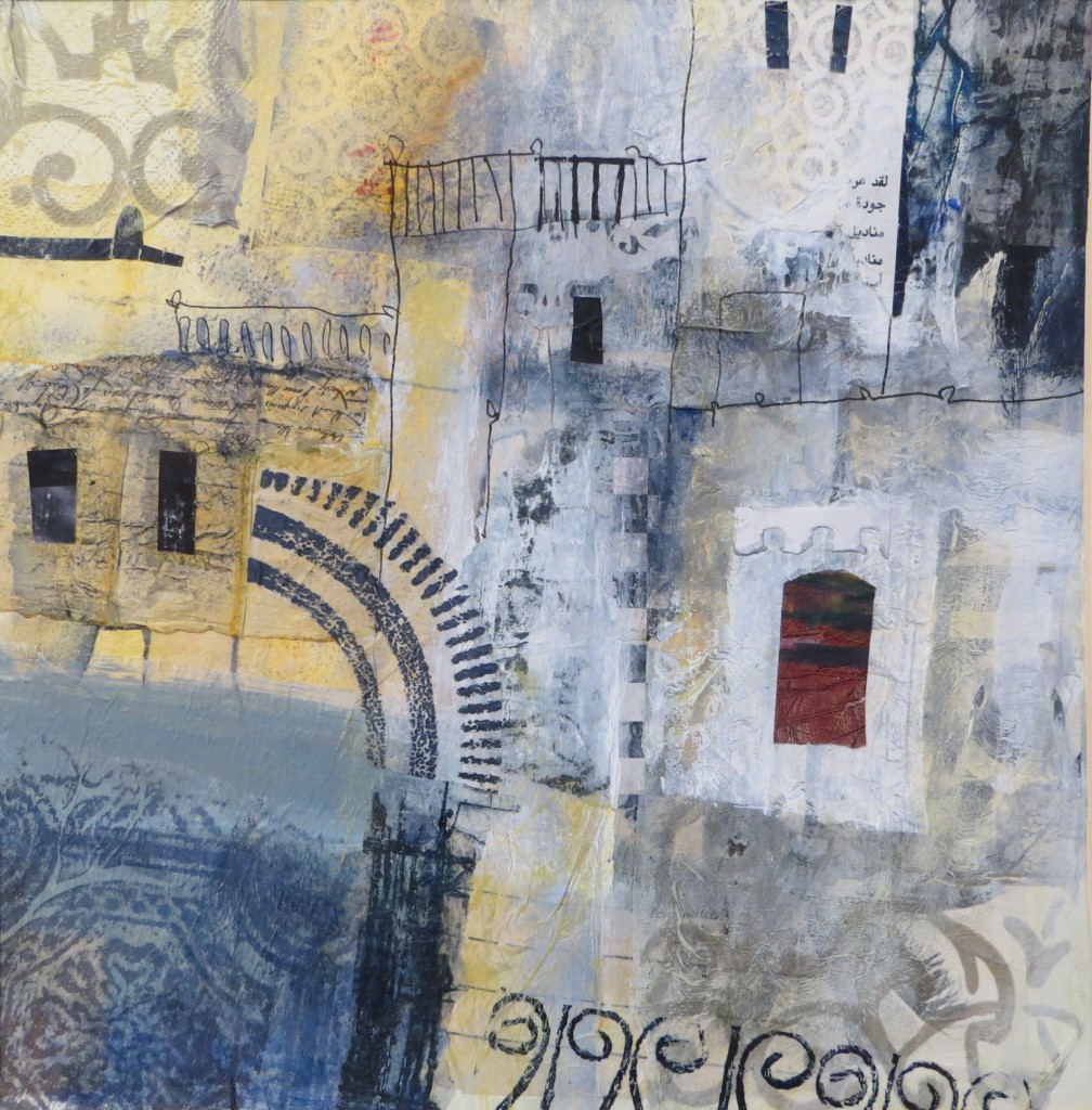 Collage by Karen Stamper, Sketches of Morocco, collage, travel, art, Morocco, Marrakech