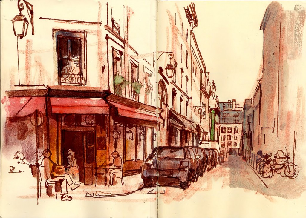 Sketches of Paris, art, drawings, travel, Europe