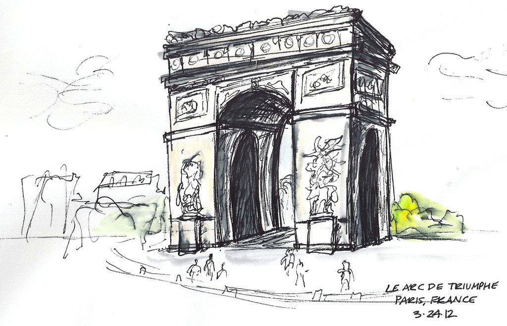 Sketches of Paris, drawings, art, travel, Europe