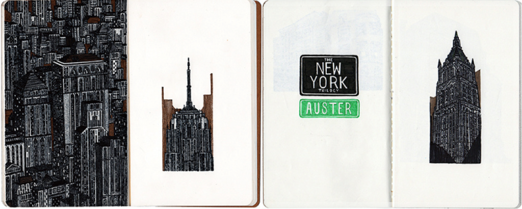 Tom Radclyffe sketchbooks, drawings of cities, London, New York art