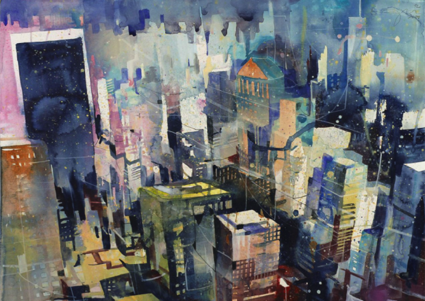 Paintings of New York, art in America, travel art