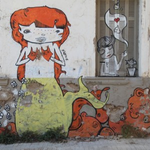 Street art in Athens, Greece, Europe