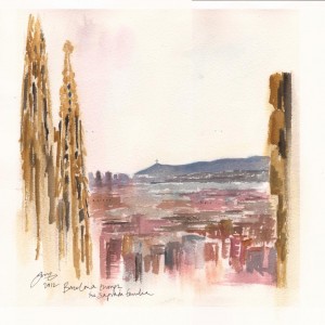 Sketches of Barcelona, paintings of Spain, art travel
