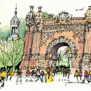 Sketches of Barcelona, travel art