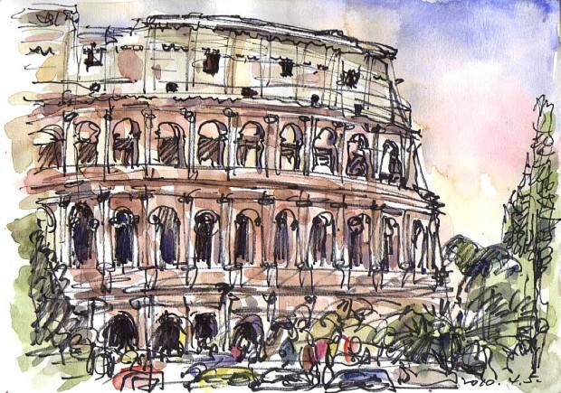 Paintings of rome, europe, travel art