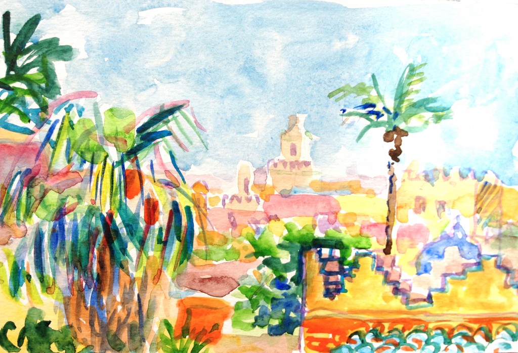 Paintings of Marrakech, travel art