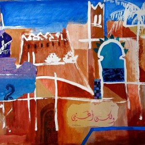 paintings of Morocco, Marrakech, travel art