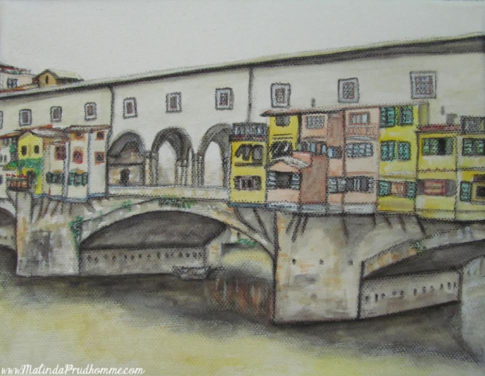 Drawings of Florence, Europe travel art
