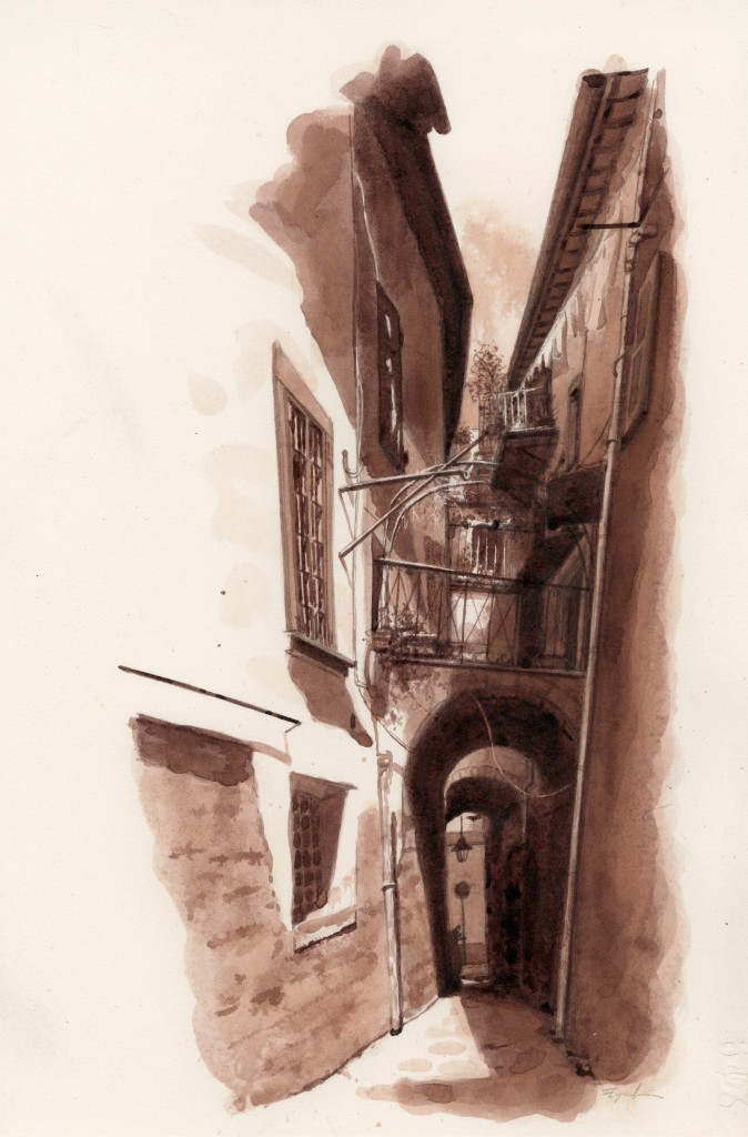 Viterbo Alley, Sketches of Italy