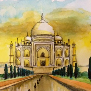 Painting of the Taj Mahal