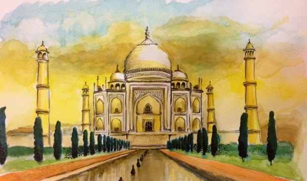 Painting of the Taj Mahal